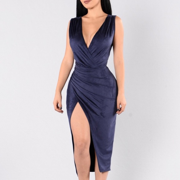 Fashion Nova Dresses & Skirts - Navy Wrap-style Dress